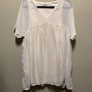 Dotted Mini Babydoll Dress